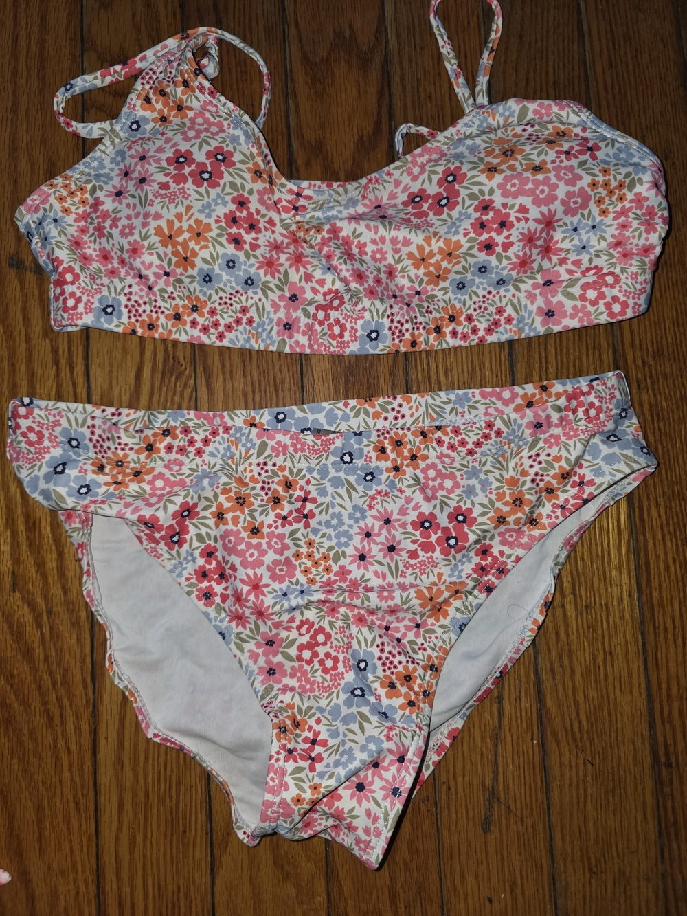 SHEIN Pink Multi Floral Two-Piece Bikini